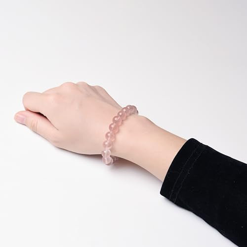 ILLUMINIA Natural AAA Grade Crystal Gemstone Beaded Bracelet | Healing Energy Charged Quartz Stone Bead | Stretch String Bracelet for Women Men Unisex