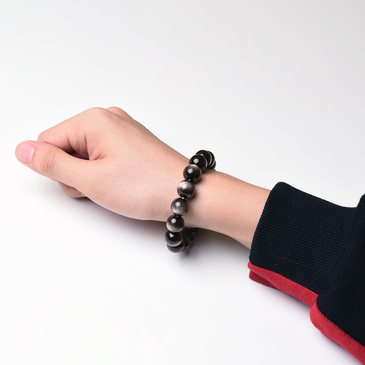 ILLUMINIA Natural AAA Grade Crystal Gemstone Beaded Bracelet | Healing Energy Charged Quartz Stone Bead | Stretch String Bracelet for Women Men Unisex