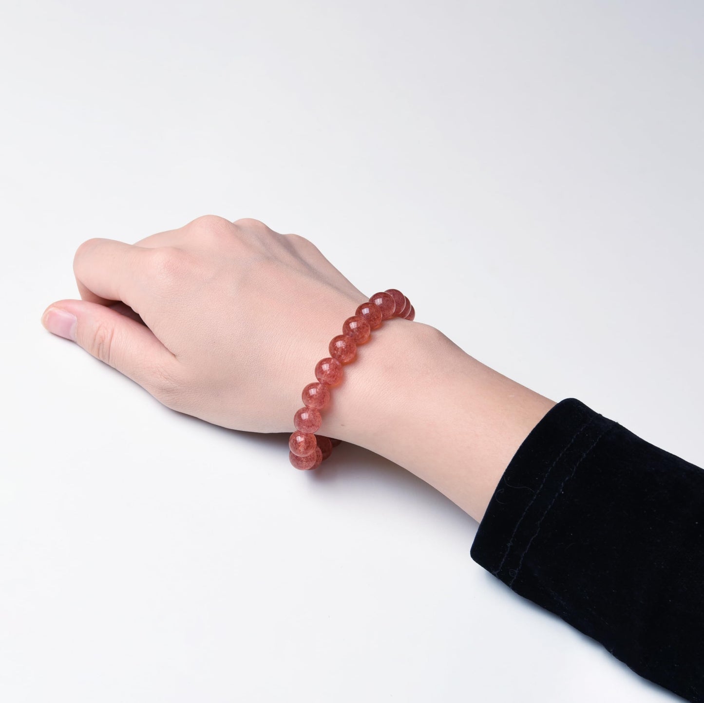 ILLUMINIA Natural AAA Grade Crystal Gemstone Beaded Bracelet | Healing Energy Charged Quartz Stone Bead | Stretch String Bracelet for Women Men Unisex